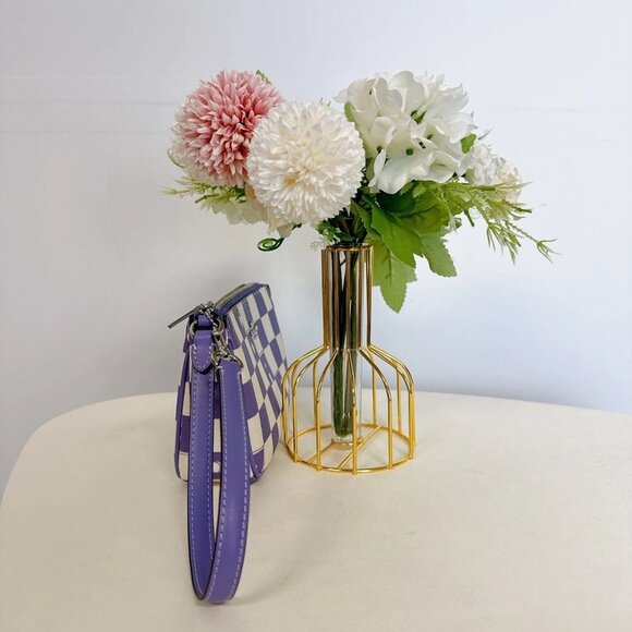 Coach CR394 Nolita 19 With Checkerboard Print IN Light Violet Chalk - Picture 4 of 7